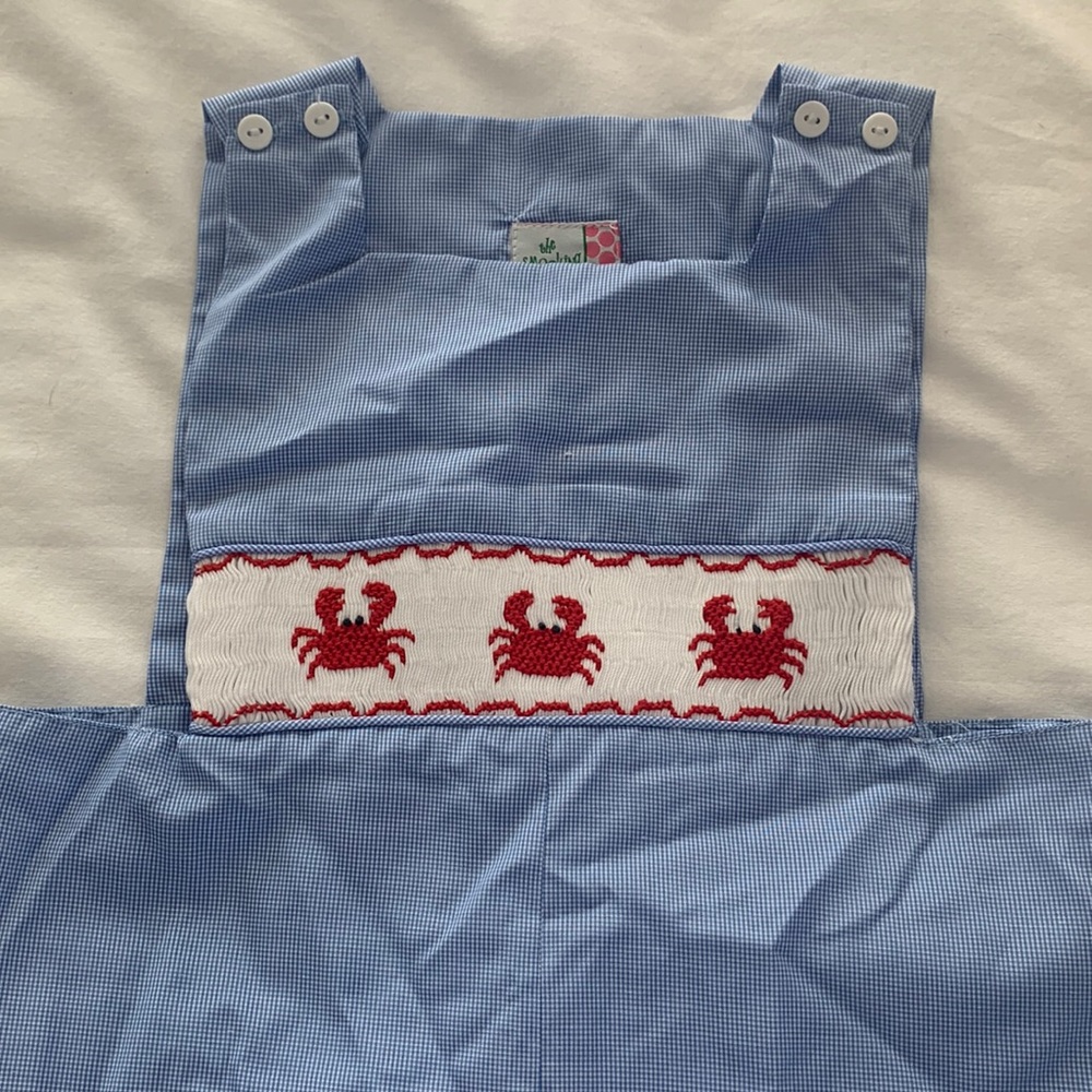 Smocked Crab Onesie John John New Without Tags (NWOT!)